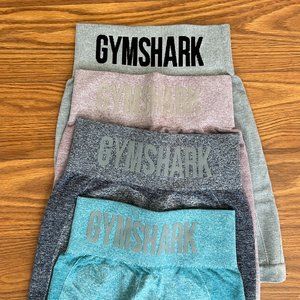 Gymshark Flex Cycling Shorts - Light Grey Marl/Black